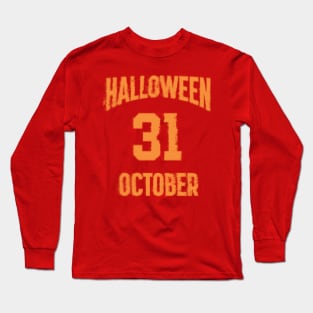 Halloween 31 October Basketball Jersey Long Sleeve T-Shirt